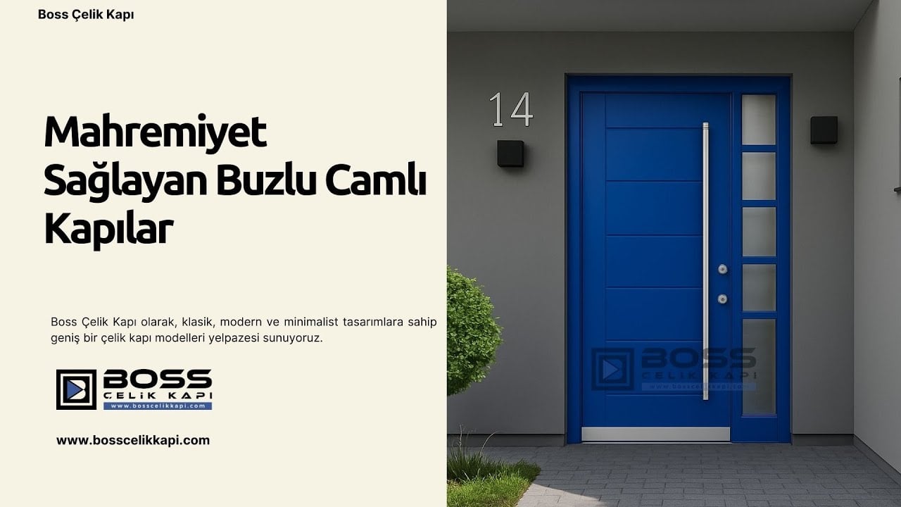 🔍 Mahremiyet Sağlayan Buzlu Camlı Kapılar #celikkapi #villakapisi #interiordesign #homedecoration