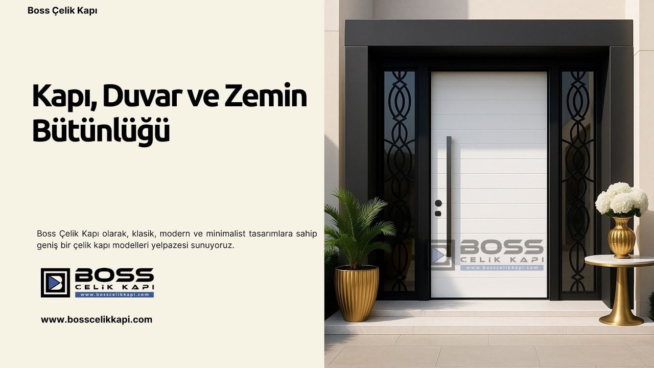 🏛️ Kapı, Duvar ve Zemin Bütünlüğü #celikkapi #villakapisi #interiordesign #homedecoration