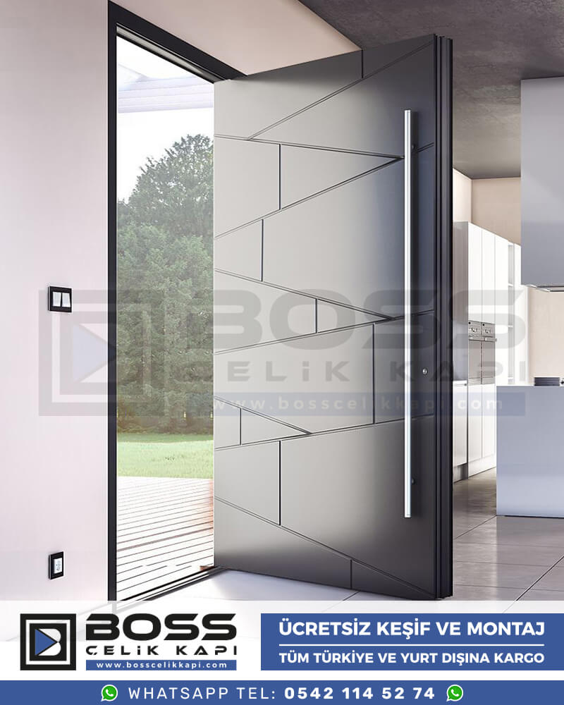 026 Boss Çelik Kapı Kompozit Villa Kapısı Modelleri İndirimli Villa Kapısı Fiyatları Villa Giriş Kapısı 1