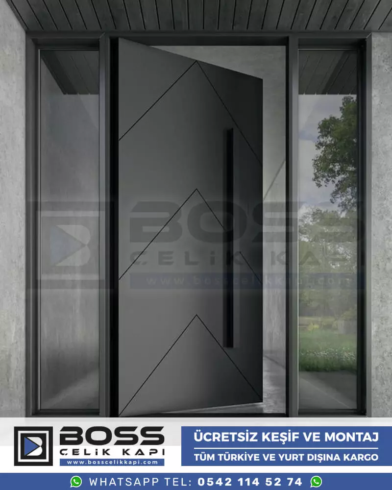 032 Boss Çelik Kapı Kompozit Villa Kapısı Modelleri İndirimli Villa Kapısı Fiyatları Villa Giriş Kapısı 14