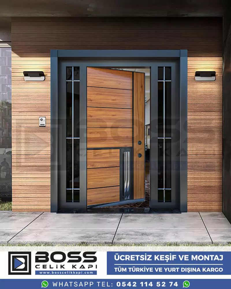 035 Boss Çelik Kapı Kompozit Villa Kapısı Modelleri İndirimli Villa Kapısı Fiyatları Villa Giriş Kapısı 25