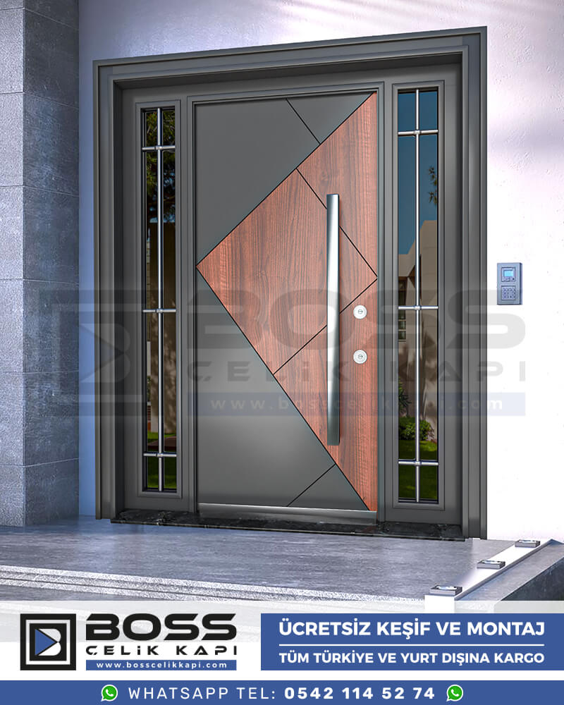 037 Boss Çelik Kapı Kompozit Villa Kapısı Modelleri İndirimli Villa Kapısı Fiyatları Villa Giriş Kapısı 27