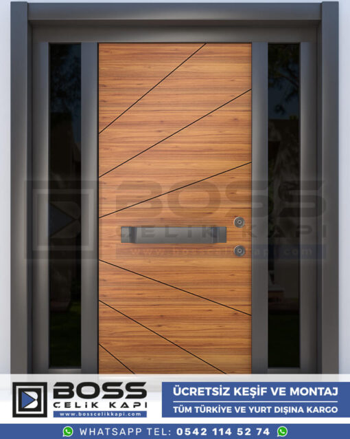 040 Boss Çelik Kapı Kompozit Villa Kapısı Modelleri İndirimli Villa Kapısı Fiyatları Villa Giriş Kapısı 30