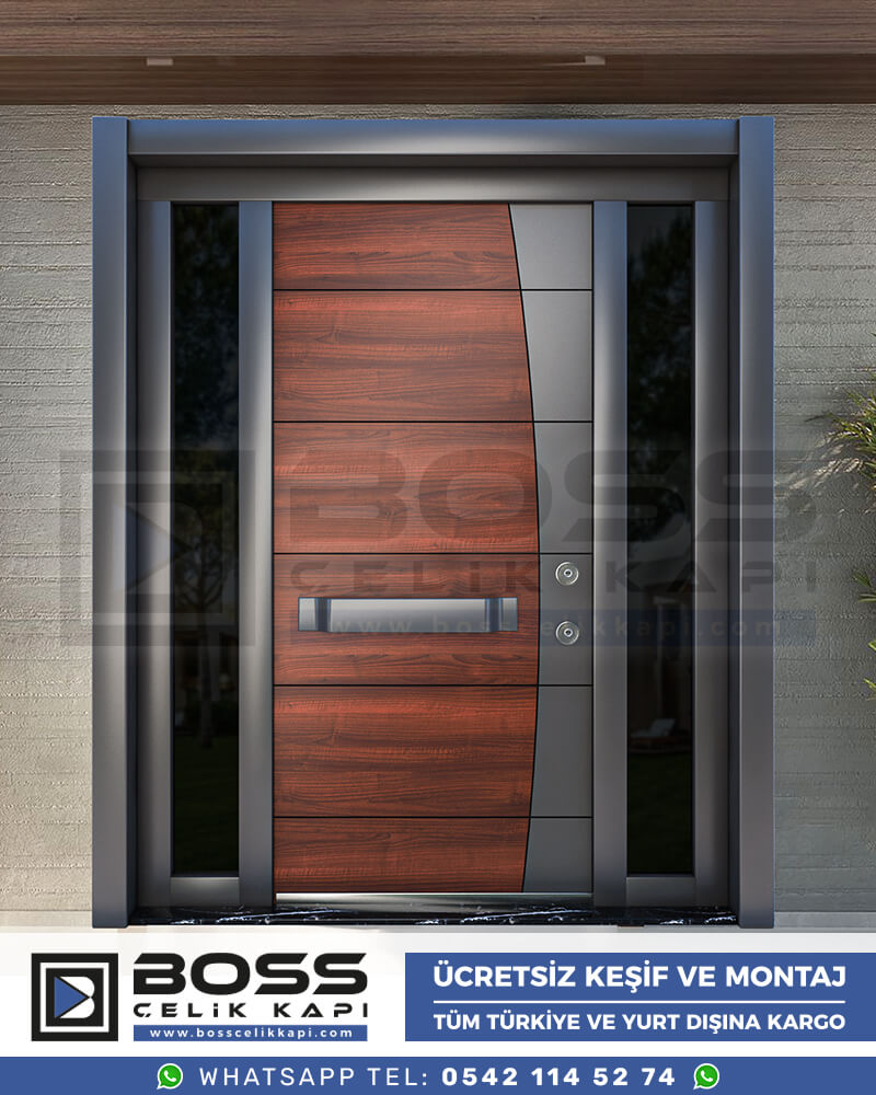 043 Boss Çelik Kapı Kompozit Villa Kapısı Modelleri İndirimli Villa Kapısı Fiyatları Villa Giriş Kapısı 33