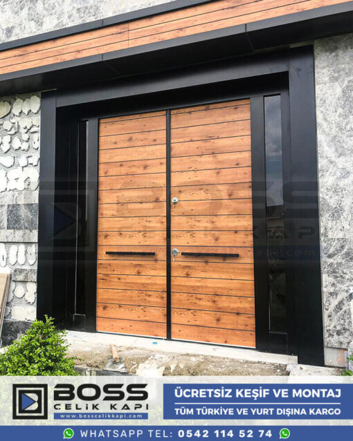 046 Boss Çelik Kapı Kompozit Villa Kapısı Modelleri İndirimli Villa Kapısı Fiyatları Villa Giriş Kapısı 51