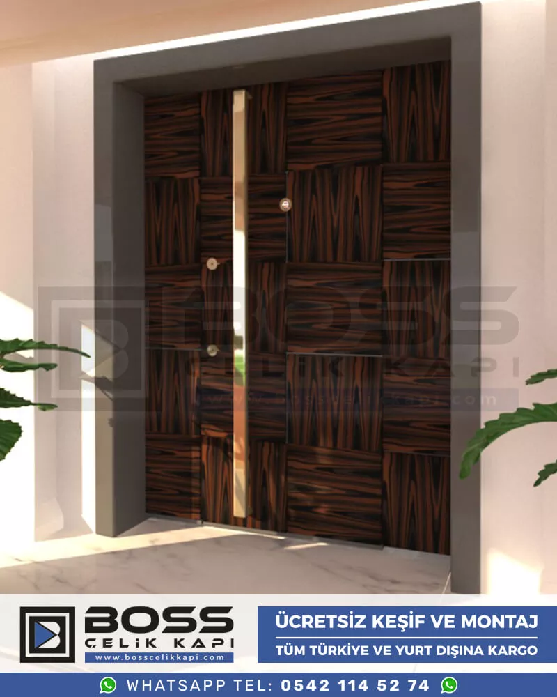 048 Boss Çelik Kapı Kompozit Villa Kapısı Modelleri İndirimli Villa Kapısı Fiyatları Villa Giriş Kapısı 54