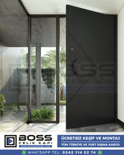 056 Kompozit Villa Kapısı Modelleri Boss Çelik Kapı Villa Giriş Kapısı Lüks
