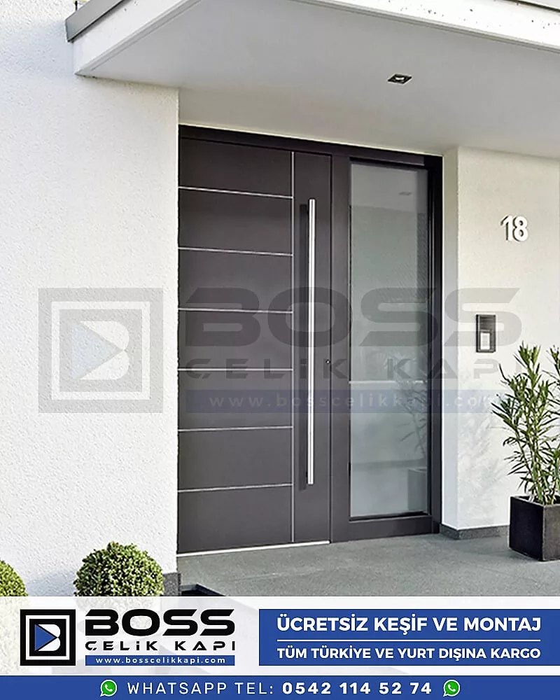 068 Boss Çelik Kapı Haustür, Haustürmodelle, haustüren, Preise für Haustüren, Haustüren Composite, Haustüre Villa, Villa Türmodelle, Haustür Stahl,