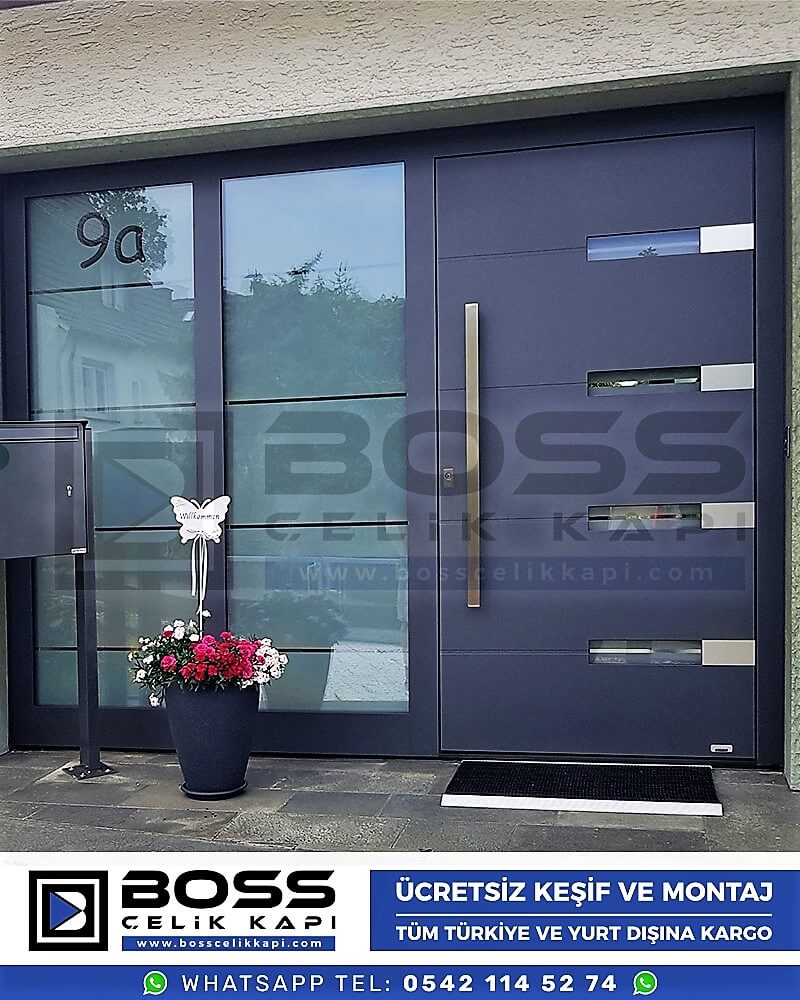 075 Boss Çelik Kapı Haustür, Haustürmodelle, haustüren, Preise für Haustüren, Haustüren Composite, Haustüre Villa, Villa Türmodelle, Haustür Stahl,