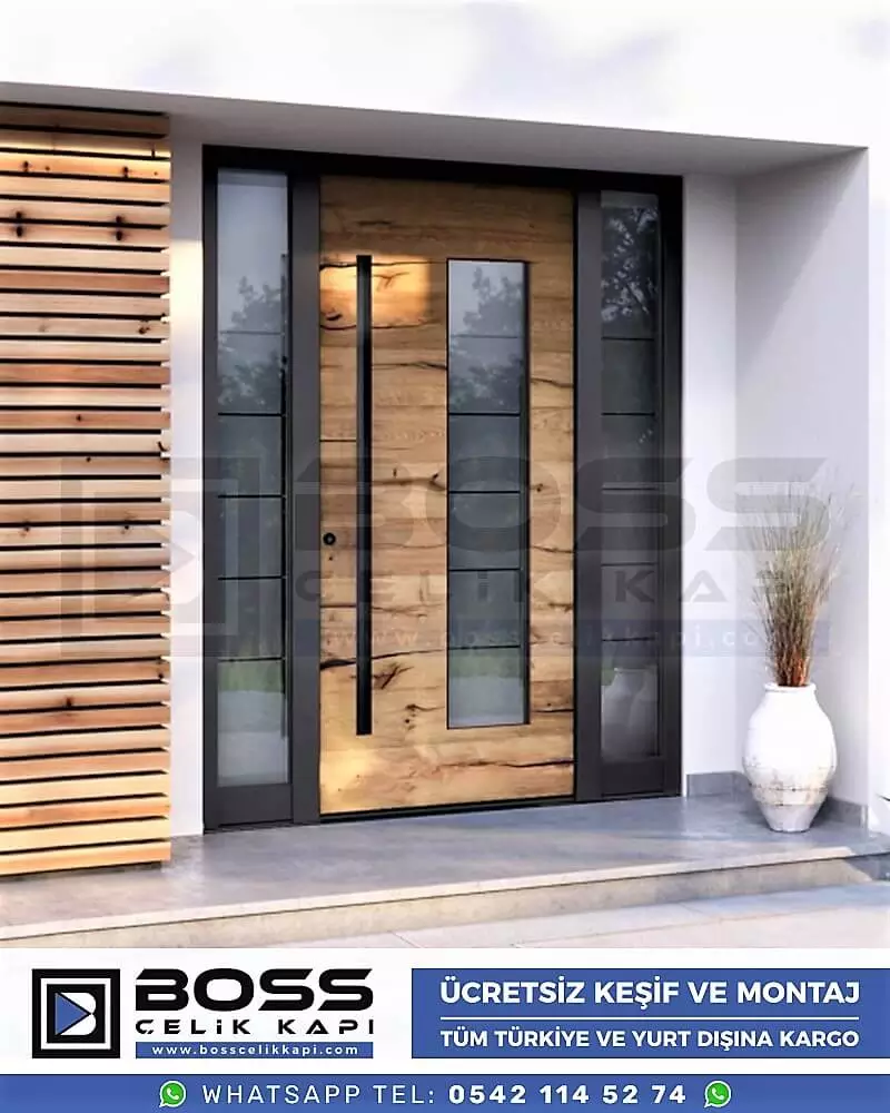 079 Boss Çelik Kapı Haustür, Haustürmodelle, haustüren, Preise für Haustüren, Haustüren Composite, Haustüre Villa, Villa Türmodelle, Haustür Stahl,