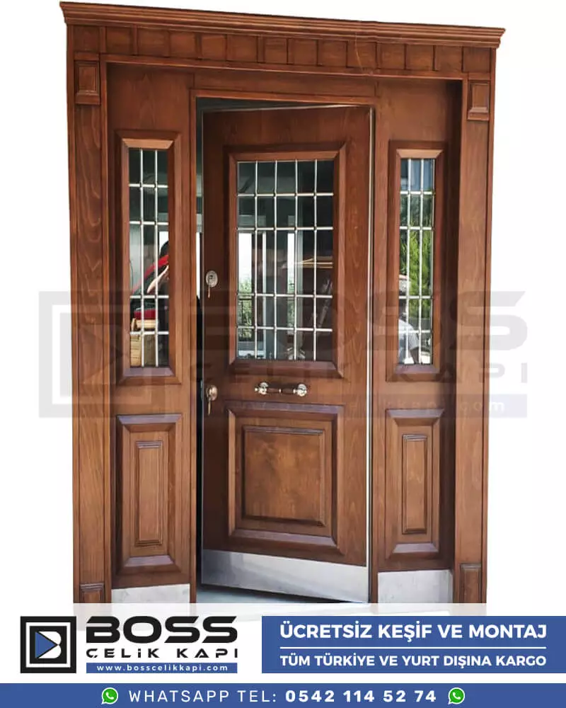 129 Haustür, Haustürmodelle, haustüren, Preise für Haustüren, Haustüren Composite, Haustüre Villa, Villa Türmodelle, Haustür Stahl, Haustür Stahl Preis Boss Çelik Kapı