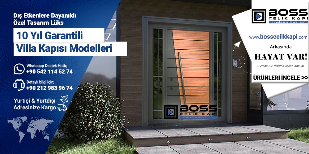 Boss Çelik Kapı Villa Banner Villa Kapısı Modelleri Çelik Kapı Fiyatları Entrance Door Front Door Haustüren Steel Doors