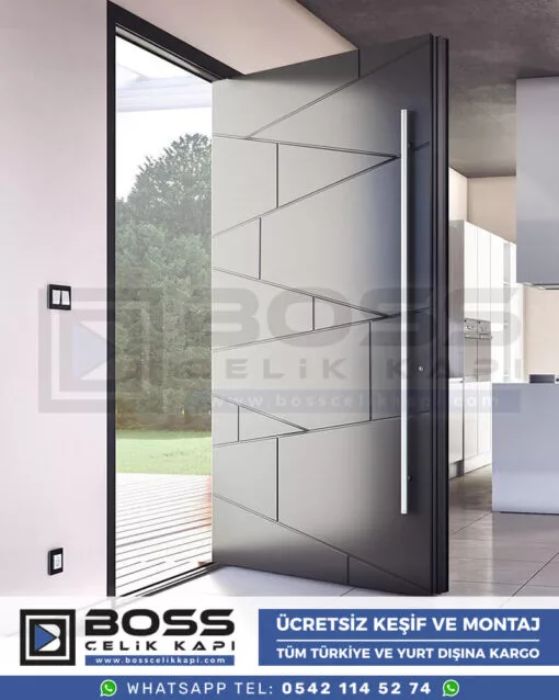 Boss Çelik Kapı Kompozit Villa Kapısı Modelleri İndirimli Villa Kapısı Fiyatları Villa Giriş Kapısı 1