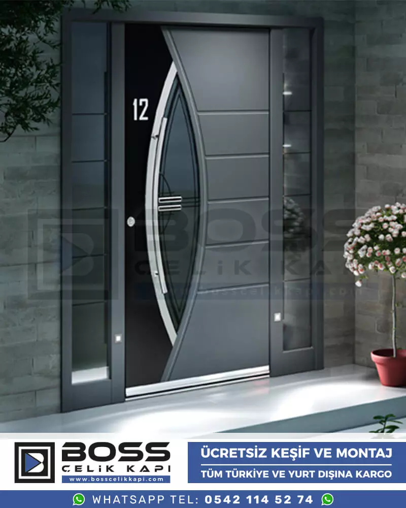 Boss Çelik Kapı Kompozit Villa Kapısı Modelleri İndirimli Villa Kapısı Fiyatları Villa Giriş Kapısı 11