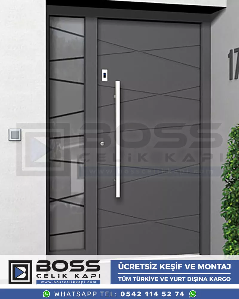 Boss Çelik Kapı Kompozit Villa Kapısı Modelleri İndirimli Villa Kapısı Fiyatları Villa Giriş Kapısı 16