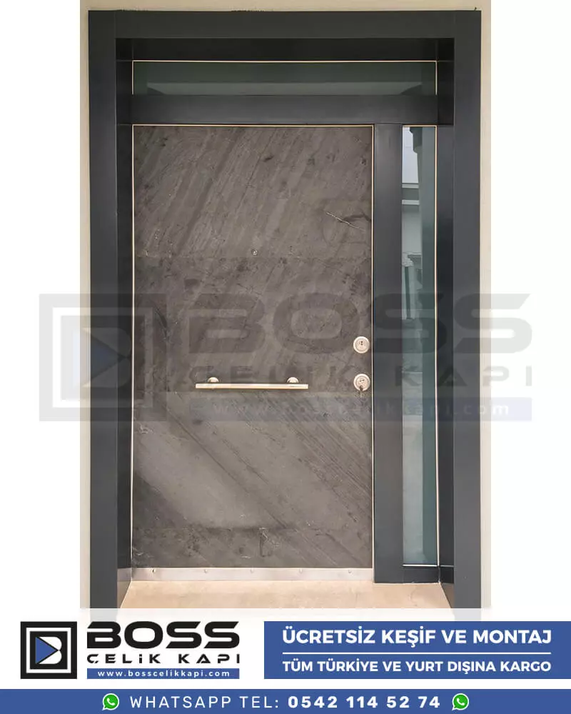 Boss Çelik Kapı Kompozit Villa Kapısı Modelleri İndirimli Villa Kapısı Fiyatları Villa Giriş Kapısı 18