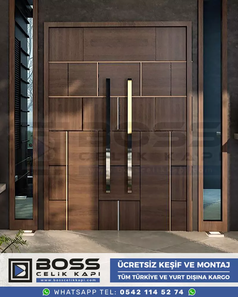 Boss Çelik Kapı Kompozit Villa Kapısı Modelleri İndirimli Villa Kapısı Fiyatları Villa Giriş Kapısı 2