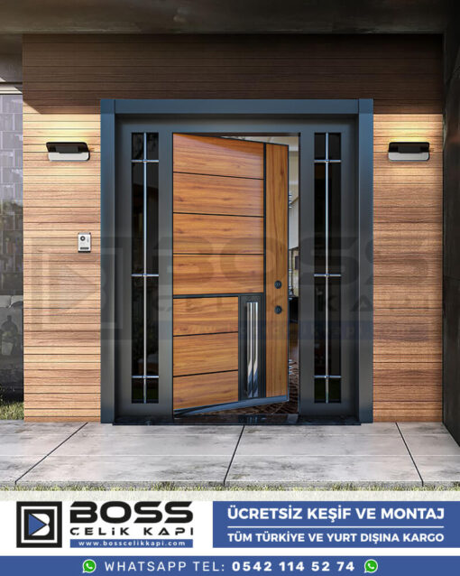 Boss Çelik Kapı Kompozit Villa Kapısı Modelleri İndirimli Villa Kapısı Fiyatları Villa Giriş Kapısı 26
