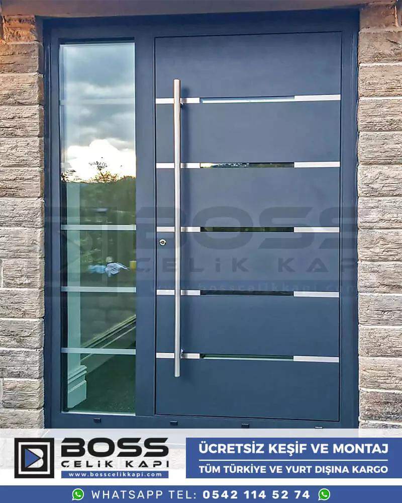 Boss Çelik Kapı Kompozit Villa Kapısı Modelleri İndirimli Villa Kapısı Fiyatları Villa Giriş Kapısı 48