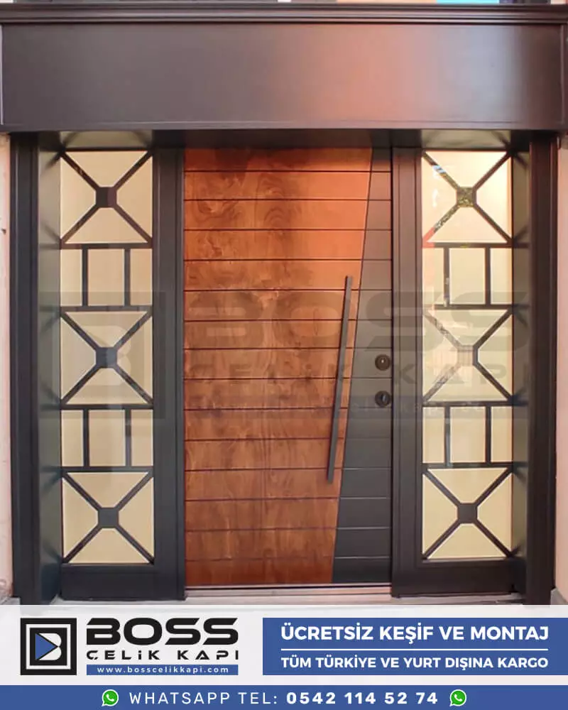 Boss Çelik Kapı Kompozit Villa Kapısı Modelleri İndirimli Villa Kapısı Fiyatları Villa Giriş Kapısı 53