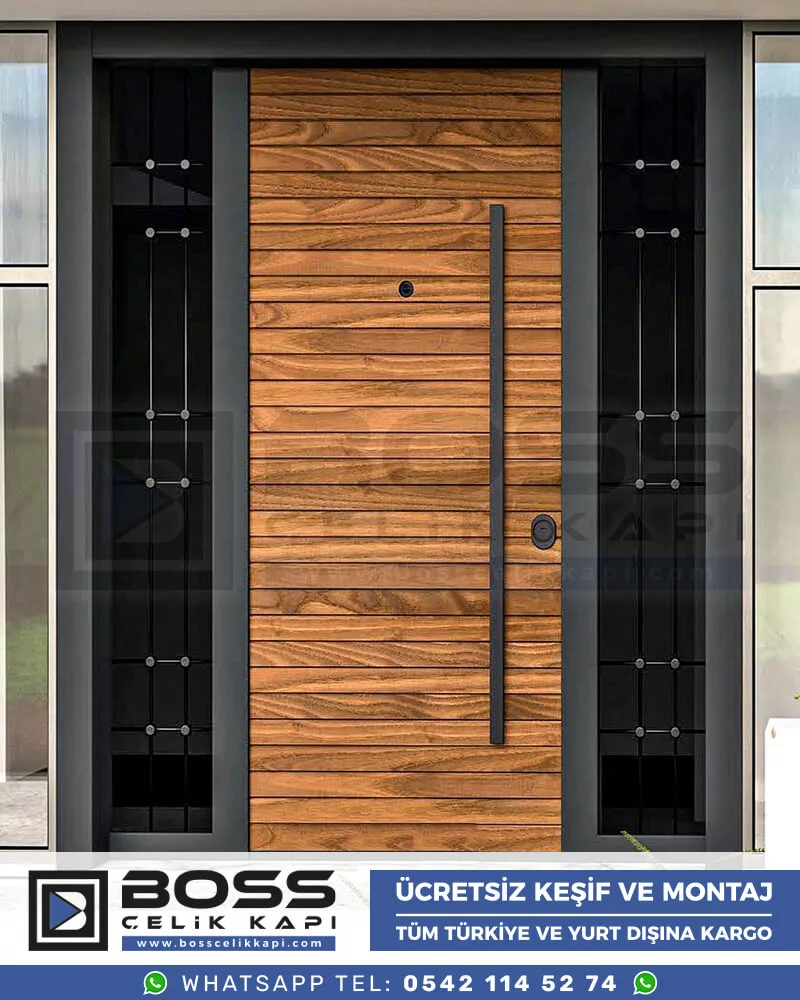 Boss Çelik Kapı Kompozit Villa Kapısı Modelleri İndirimli Villa Kapısı Fiyatları Villa Giriş Kapısı 6