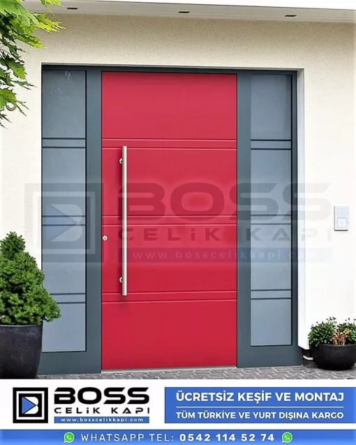 Kompozit Villa Kapısı Modelleri Dış Etkenlere Dayanıklı Çelik Kapı Villa Kapıları Boss Çelik Kapı 5