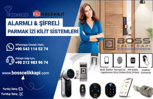 Çelik Kapı Akıllı Kilit Sistemleri Parmak Izi Kilit Kale X10 Yale Parmak Izi Kilit Desi Alarmlı Kilit Sistemi Smart Door Locked