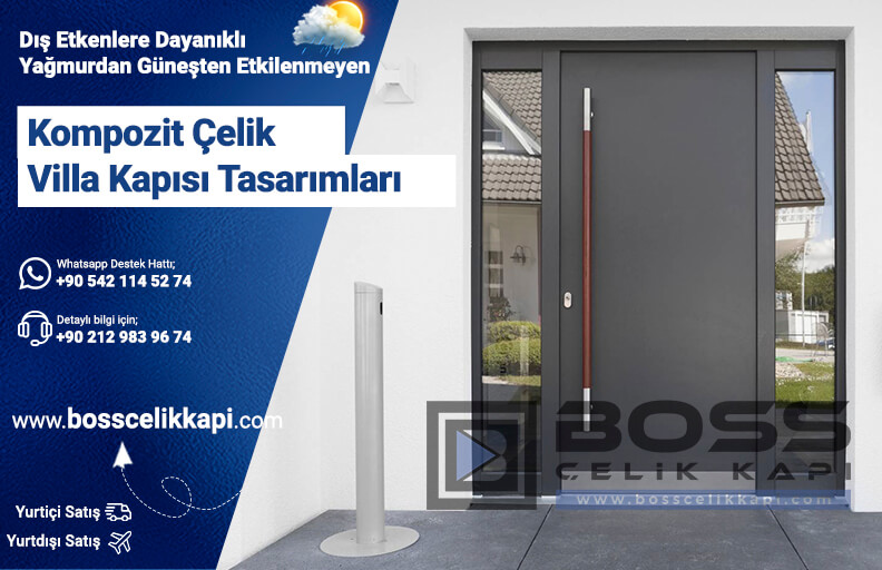 Kompozit Çelik Kapı Villa Kapısı Modelleri Boss Çelik Kapı Villa Giriş Kapısı Istanbul Fiyatları Ucuz Ekonomik Villa Kapıları