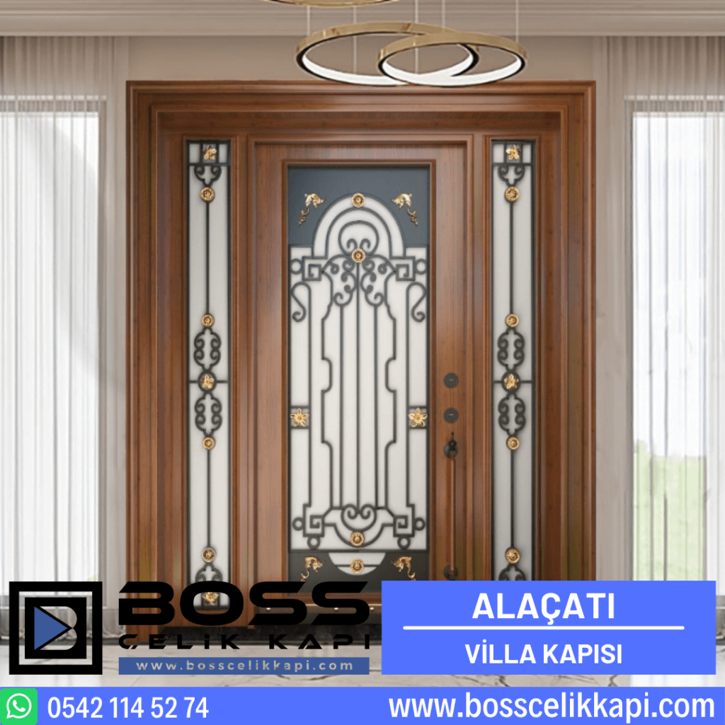 Alaçatı Villa Kapısı Modelleri Fiyatları Haustüren Entrance Doors Steel Doors Boss Çelik Kapı (1)