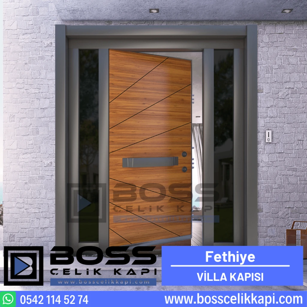 Fethiye Villa Kapısı Modelleri Fiyatları Haustüren Entrance Doors Steel Doors Boss Çelik Kapı (1)
