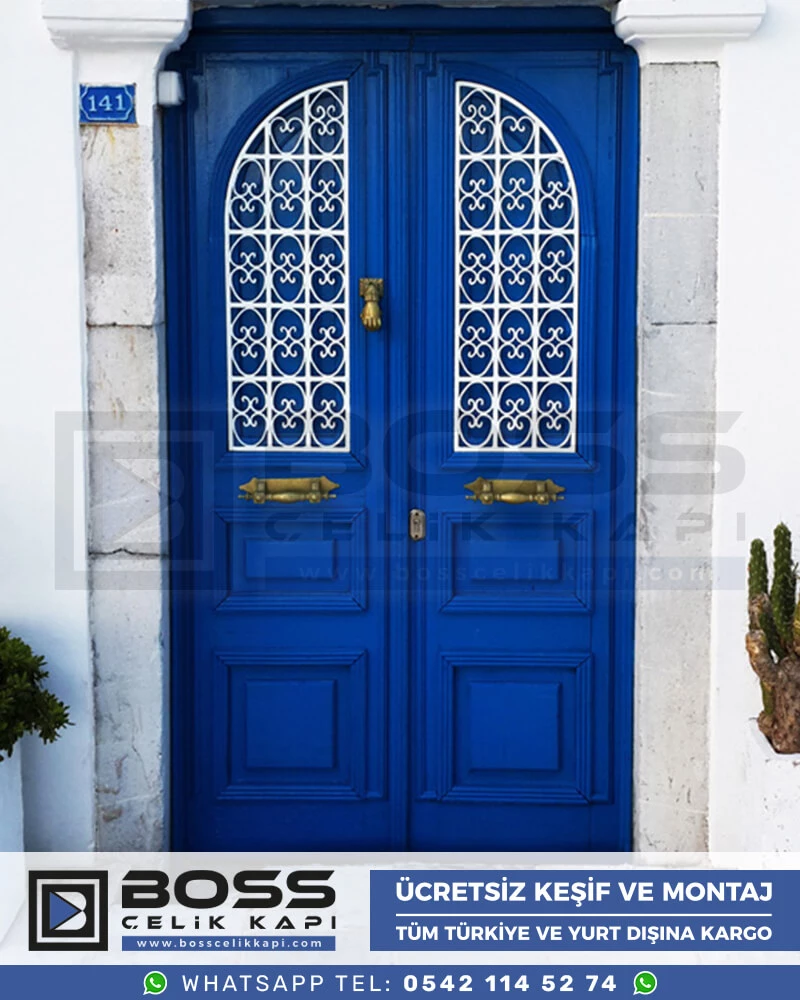 bodrum villa kapısı mavi villa kapısı modelleri bodrum villa kapıları indirimli villa kapısı modelleri çelik kapıcı bodrum