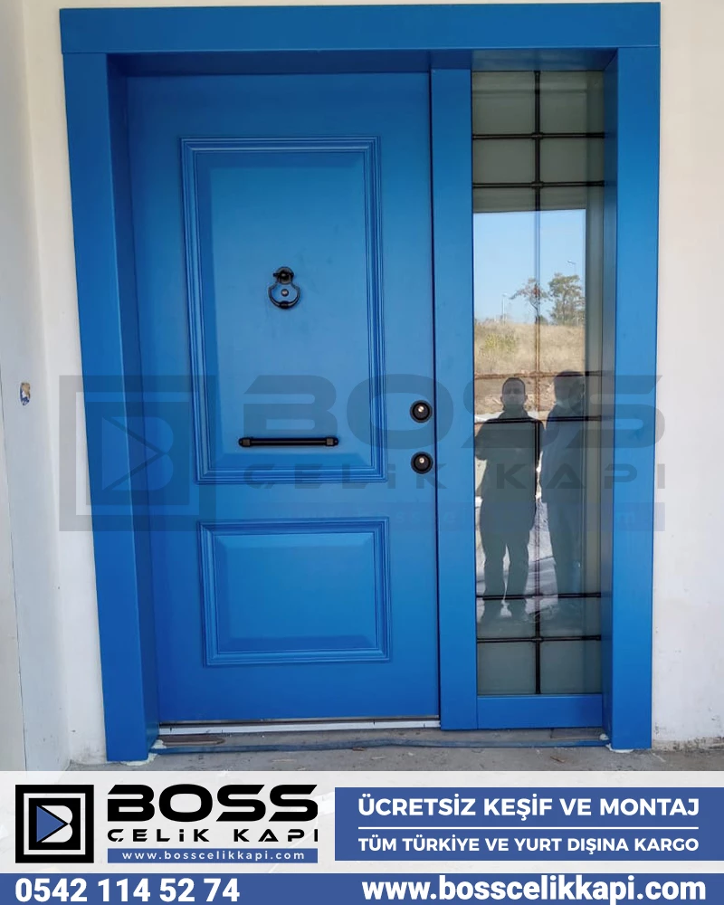 Mavi Villa Kapıları Kompozit Villa Kapısı Modelleri Fiyatları Boss Çelik Kapı Entrance doors Haustüren Steel Doors Seyf Qapilar