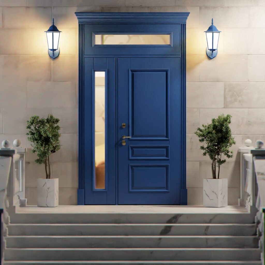 Bodrum Mavi Kapı Modelleri Villa Kapısı Boss Çelik Kapı
