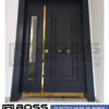 Altın Paslanmaz Detaylı Villa Kapısı Modelleri Villa Giriş Kapıları