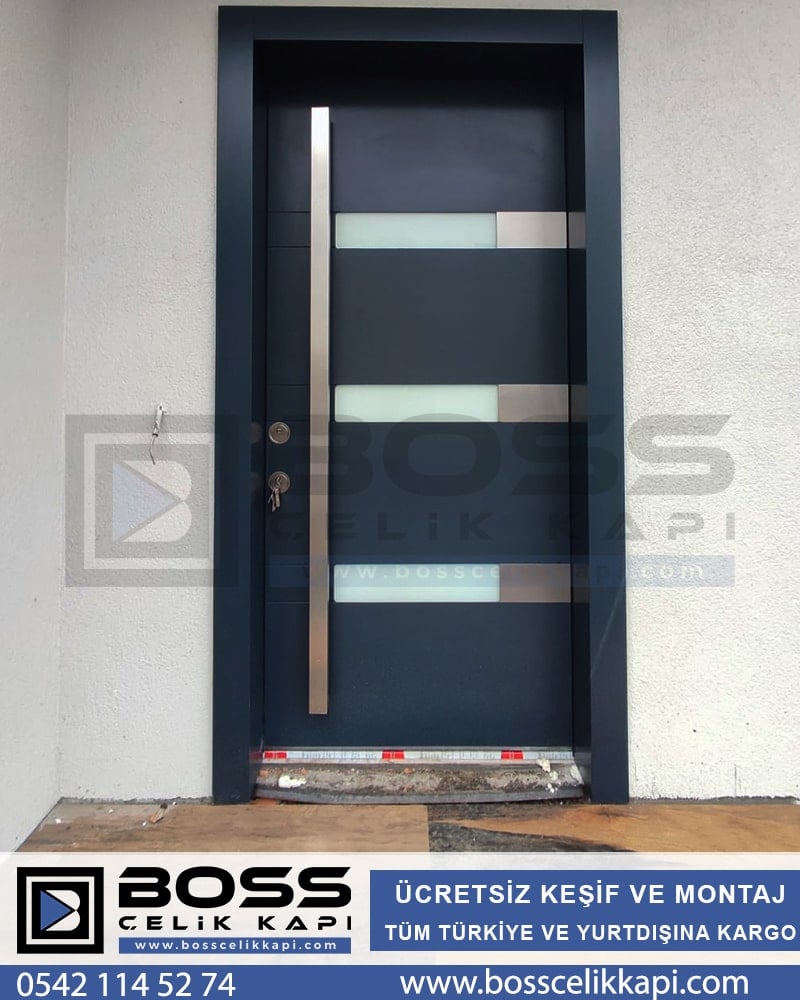 Kompozit Villa Kapısı 3041 11 Antrasit-Villa-Kapisi-Kompakt-Dis-Kapi-On-Kapi-Modelleri-Fiyatlari