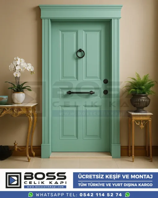 Poseidon-Acik-Yesil-Celik-Kapi-Modelleri