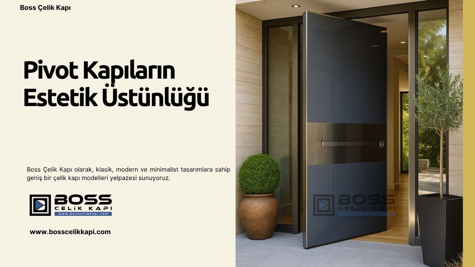 Pivot Kapıların Estetik Üstünlüğü 2 Boss Çelik Kapı