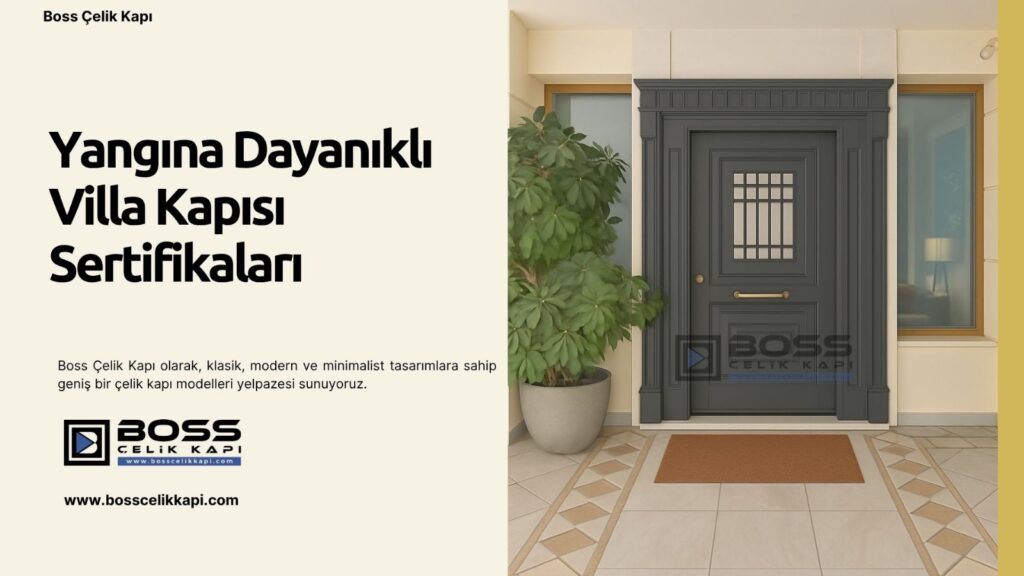 Yangına Dayanıklı Villa Kapısı 18 Boss Çelik Kapı