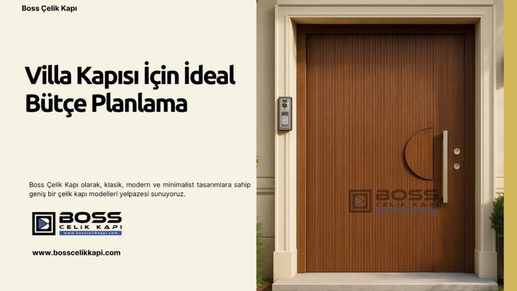 Villa Kapısı Bütçesi Nasıl Planlanır? 1 Boss Çelik Kapı