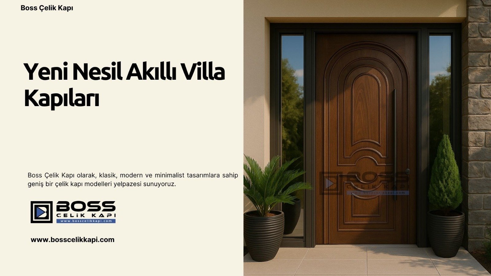 Yeni Nesil Akıllı Villa Kapıları 2 Boss Çelik Kapı