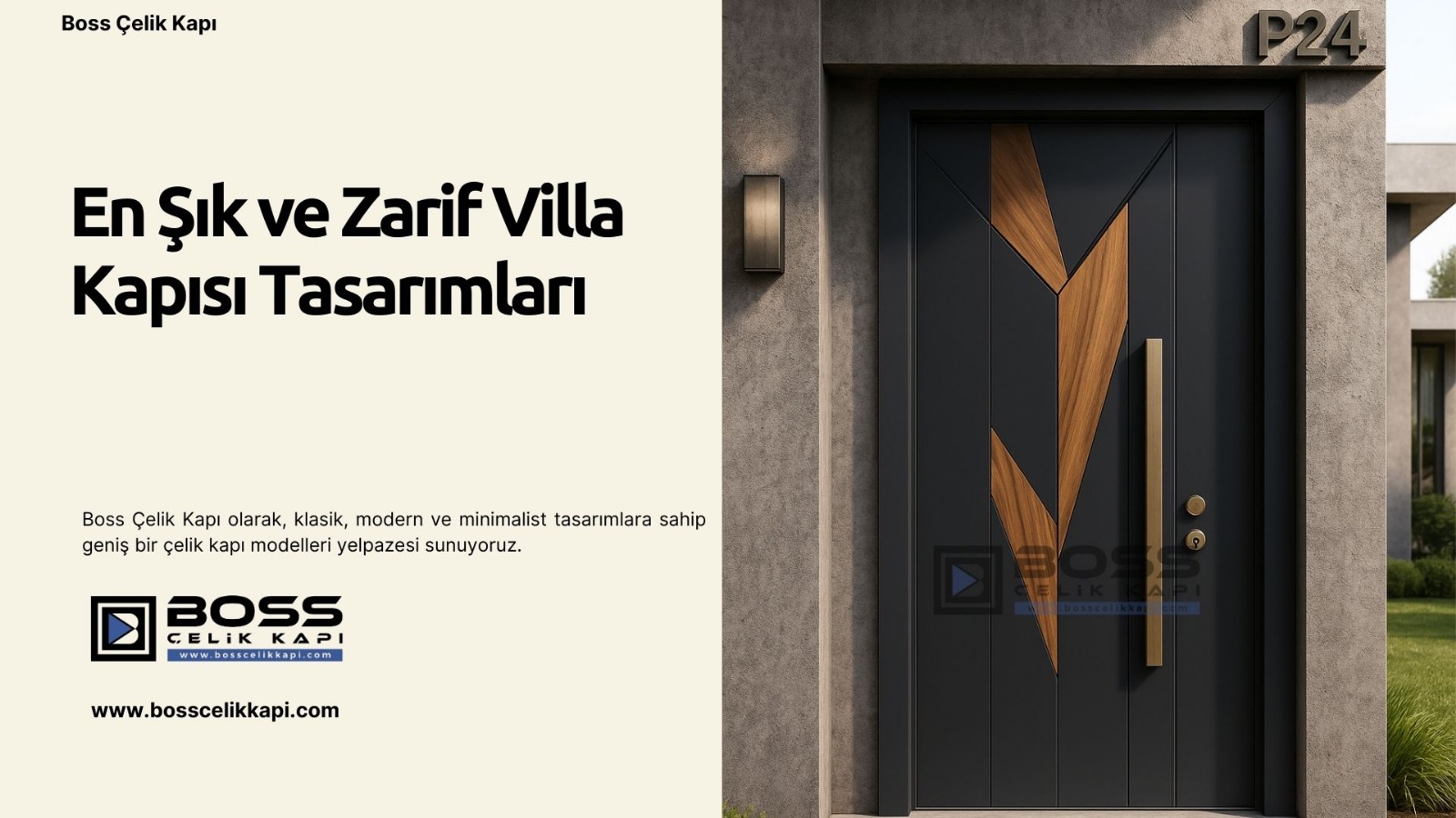En Şık Ve Zarif Villa Kapısı Tasarımları 2 Boss Çelik Kapı