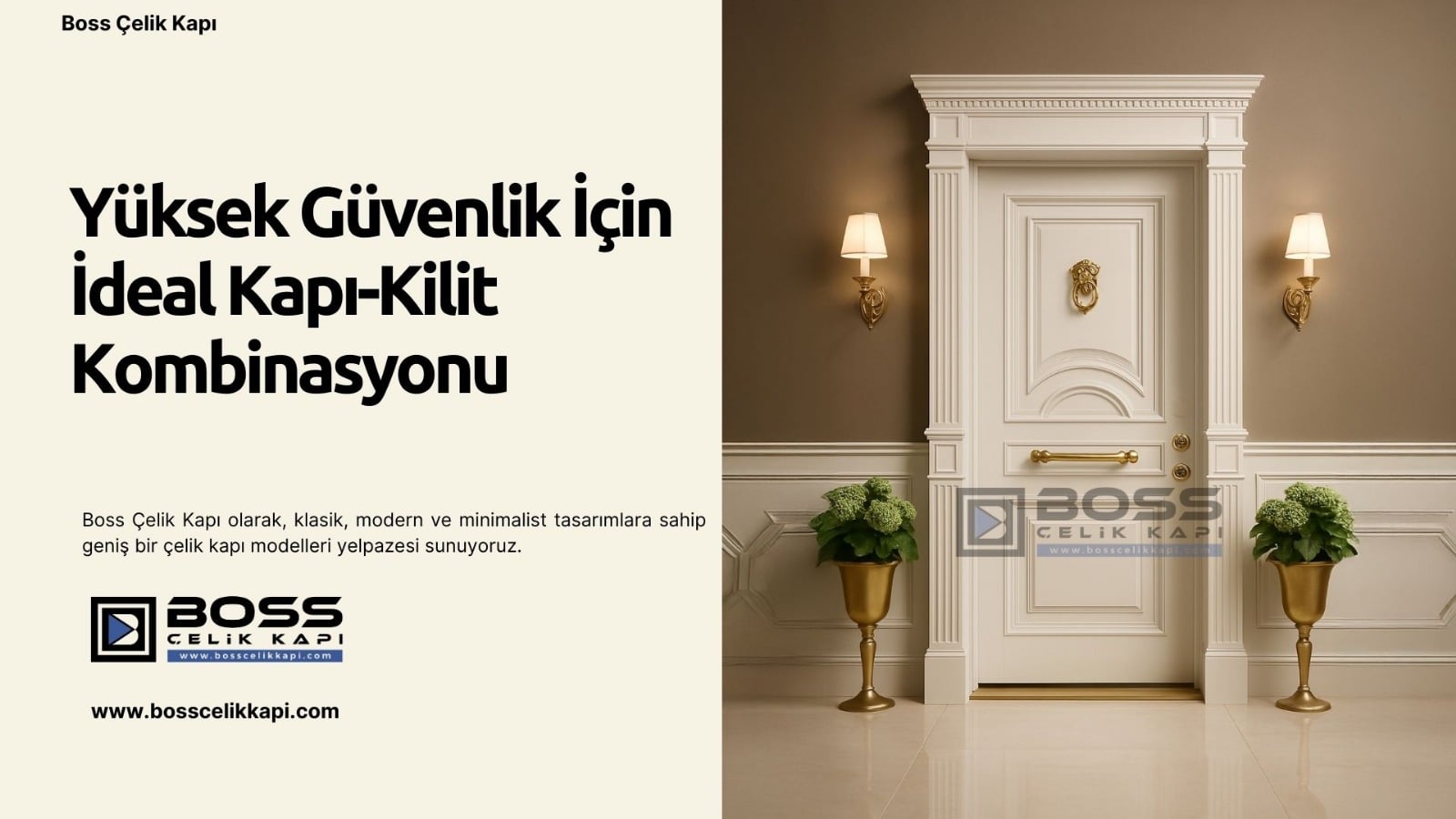 Yüksek Güvenlikli Villa Kapısı 2 Boss Çelik Kapı