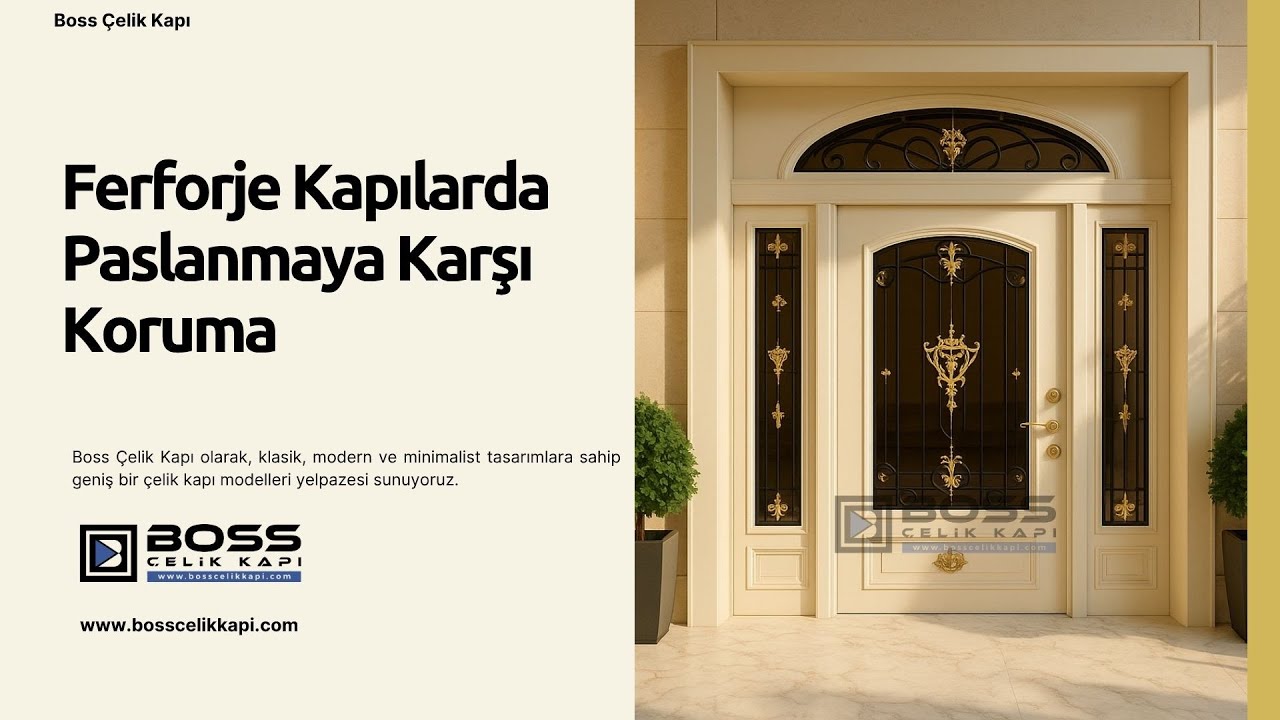 Ferforje Kapılarda Paslanmaya Karşı Koruma 2 Boss Çelik Kapı