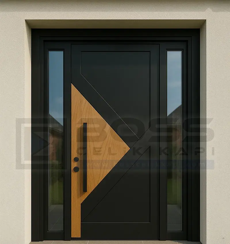 Villa Kapısı Dış Kapı Antrasit Oak Berkeley