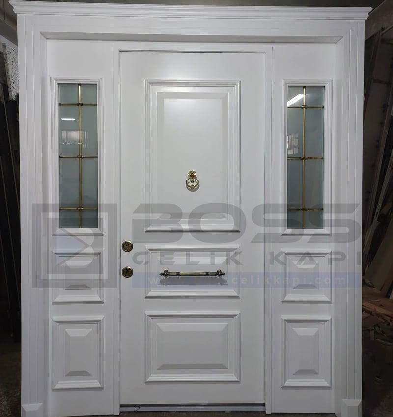2024 Beyaz Villa Kapısı Çelik Kapı 350
