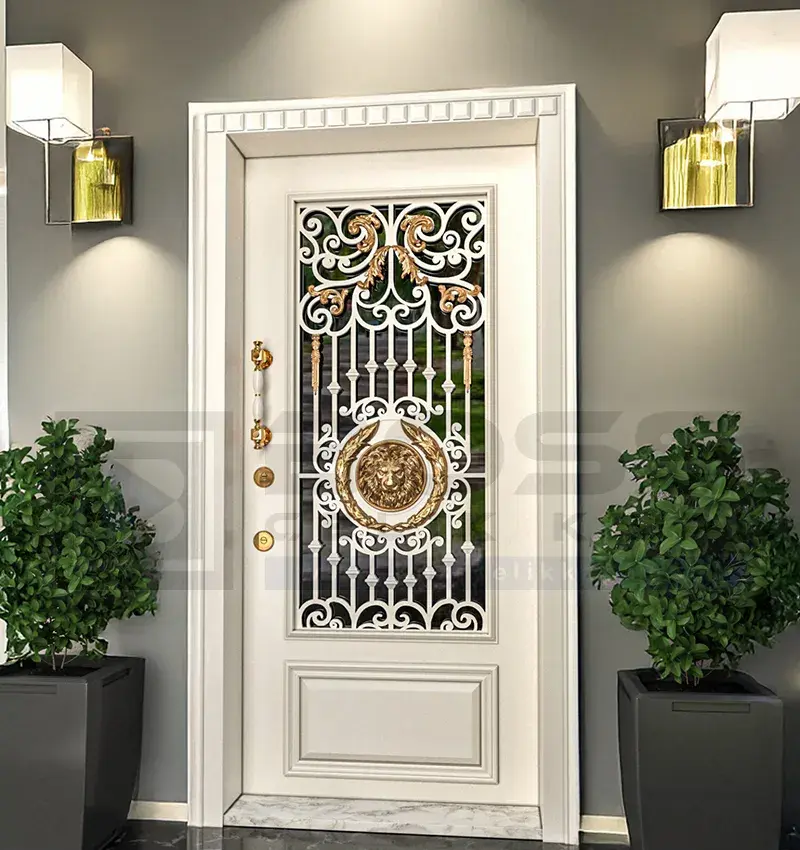 Marin Ahşap Ferforje Çelik Villa Kapısı Mannheim