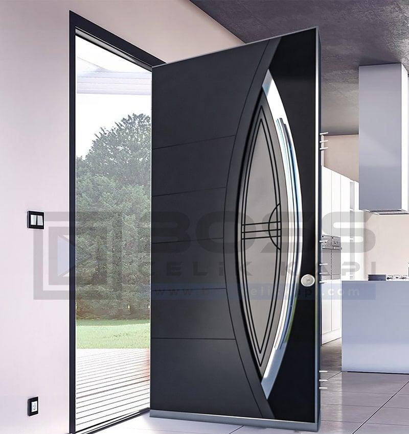 Kompozit Villa Kapısı Ortadan Camlı