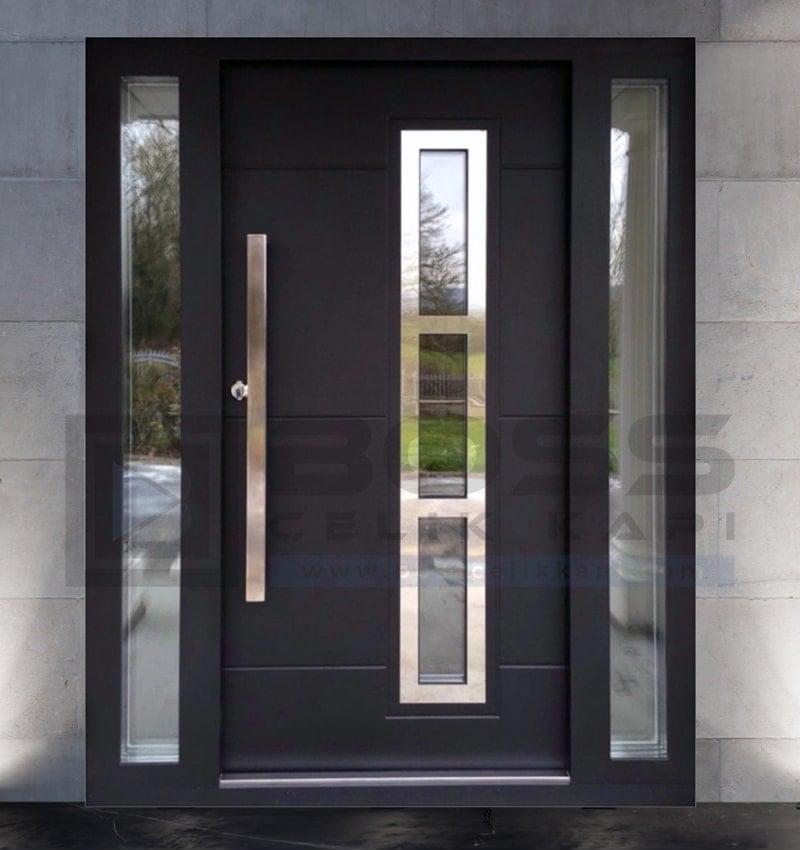 Kompozit Villa Kapısı Küçük Camlı