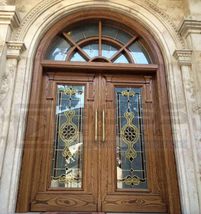 Kubbeli Vitray Cam Villa Kapısı Osiris