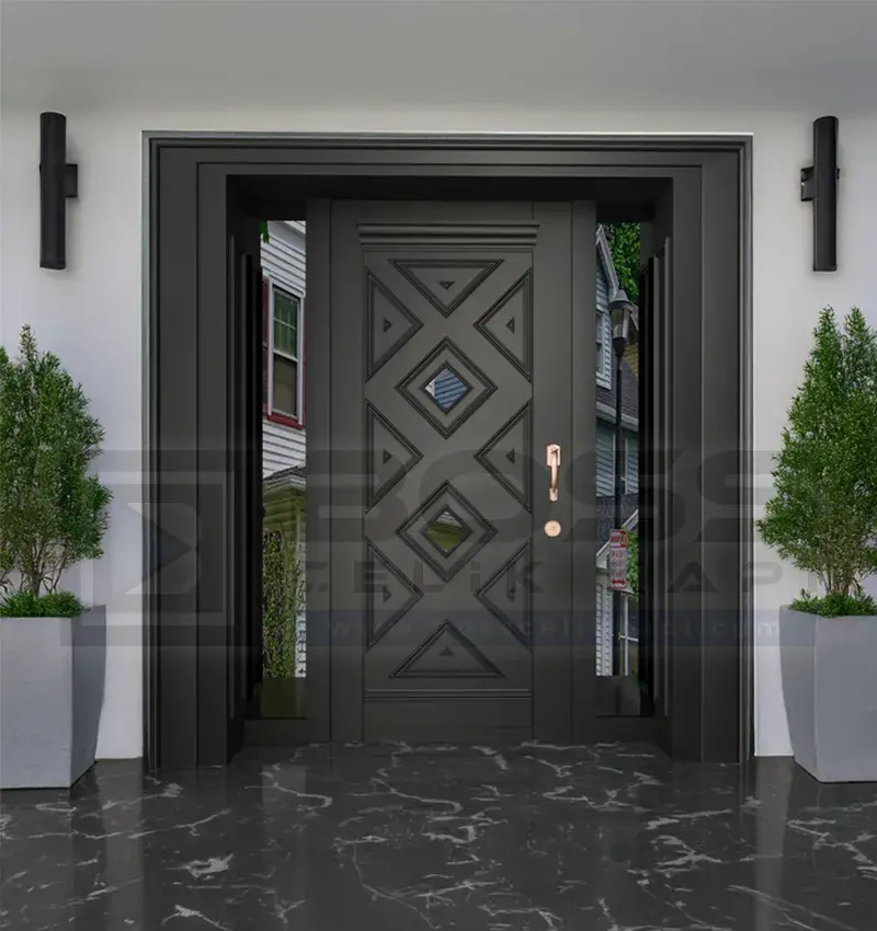 Mat Siyah Dış Kapı Villa Kapısı Ulm